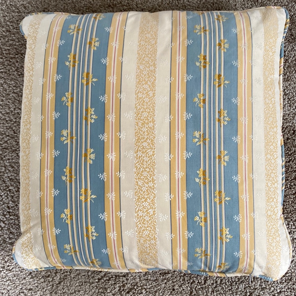 Pierre Deux maintenon blue fabric custom made pillow